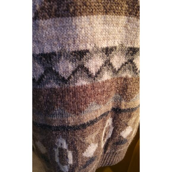 Y2K American Eagle Aztec tribal sweater size S Wool blend neutrals nordic USA - Picture 8 of 8